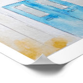 Poster Collage de peinture aquarelle grecque (Coin)