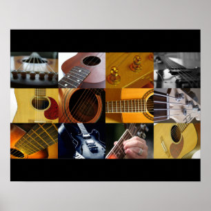 Poster Collage de photo de guitare