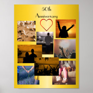 Poster Collage De Photo Pour Le 50E Anniversaire