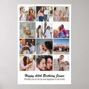 Poster Collage de photos 12 images 12x18 16x24 20x30 24x3