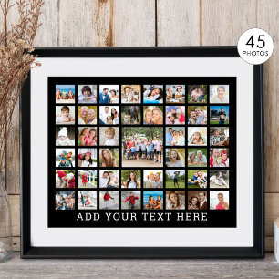 Poster Collage de photos 45 Photos Couleur personnalisée