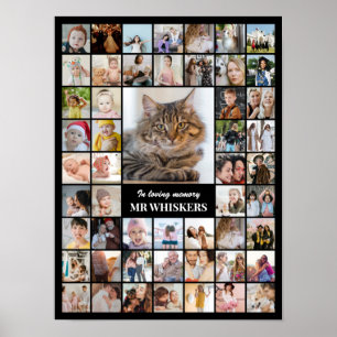 Poster Collage de photos 52 images 12x16 18x24 24x32 Noir