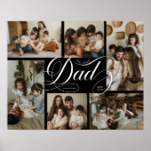 Poster Collage de photos B & W Dad Script Typography 6 (Devant)
