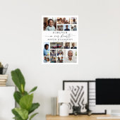 Poster Collage de photos commémoratives À jamais dans nos (Bureau à domicile)