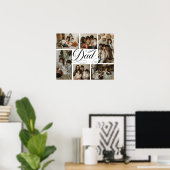 Poster Collage de photos Dad Script Typography 6 (Bureau à domicile)