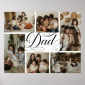 Poster Collage de photos Dad Script Typography 6 (Devant)