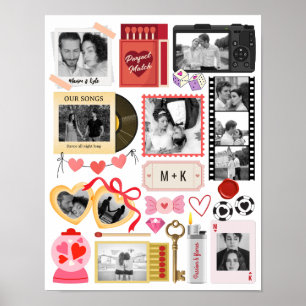 Poster Collage de photos de boîtes d'allumettes Parfait a