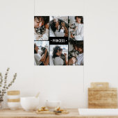 Poster Collage de photos de chat Monogrammé (Cuisine)