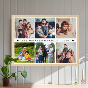 Poster Collage de photos de famille moderne Images d'anni