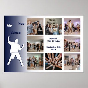 Poster Collage de photos de fête de danse Hip-Hop pour 13