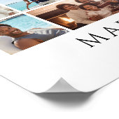 Poster Collage de photos de funérailles À jamais dans nos (Coin)