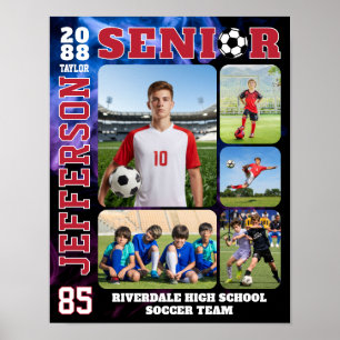 Poster Collage de photos de l'équipe de football senior