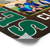 Poster Collage de photos de l'équipe senior de basketball (Coin)