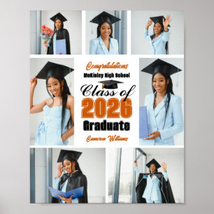 Poster Collage de photos de remise de diplômes de la prom