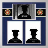 Poster Collage de photos de scrapbook Marine (Devant)