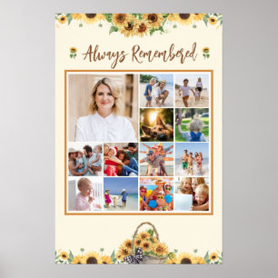 Poster Collage de photos de souvenir Tournesols