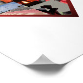 Poster Collage de photos du cadre du coeur rouge (Coin)