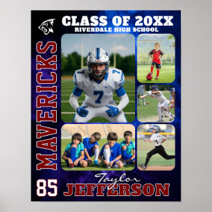 Poster Collage de photos du jour des seniors de l'équipe
