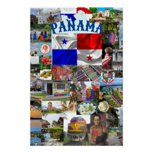 Poster Collage de photos du Panama