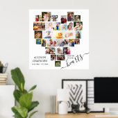 Poster Collage de photos en forme de coeur (Bureau à domicile)