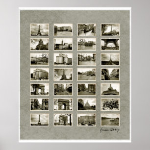 Poster Collage de photos en France
