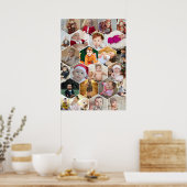 Poster Collage de photos en hexagone (Cuisine)