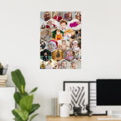 Poster Collage de photos en hexagone (Bureau à domicile)
