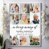 Poster Collage de photos en mémoire affectueuse
