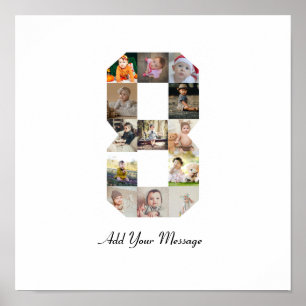 Poster Collage de photos en noir et blanc numéro 8