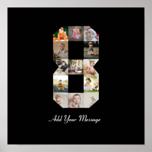 Poster Collage de photos en noir et blanc numéro 8