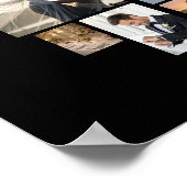 Poster Collage de photos Heart 17 Script personnalisé (Coin)