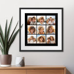 Poster Collage de photos Instagram avec 9 photos<br><div class="desc">Utilisez vos photos sans cadres sur celle-ci ! Ajoutez vos photos et instantanés préférés à cette bande pour un garde-mémoire amusant. Une façon artistique d'afficher vos meilleures photos de partage.</div>