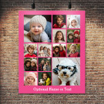 Poster Collage de photos Instagram - Jusqu'à 14 photos ro<br><div class="desc">Un design avec un arrière - plan coloré. Utilisez jusqu'à quatorze photos carrés pour créer un cadeau unique et personnel. Si vous avez besoin d'ajuster les images,  cliquez sur l'outil personnaliser pour apporter des modifications.</div>