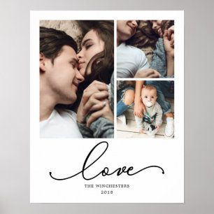 Poster Collage de photos Love 16x20 3