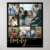 Poster Collage de photos multiples famille écriture moder (Devant)