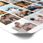 Poster Collage de photos personnalisé 100 photos Grille c (Coin)