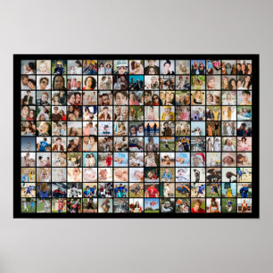 Poster Collage de photos personnalisé 150 Grille d'images