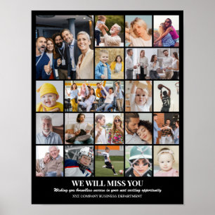 Poster Collage de photos personnalisé 20 images grille 11