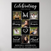Poster Collage de photos personnalisé pour funérailles mé (Devant)