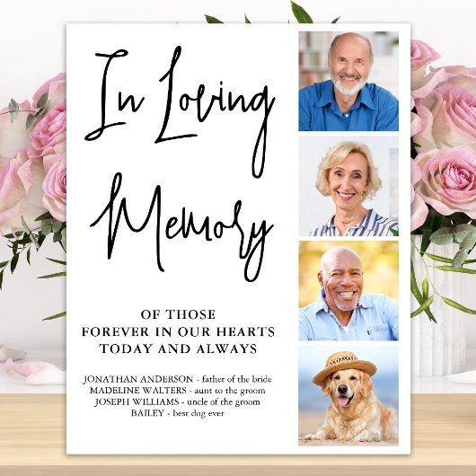 Poster Collage de photos personnalisé pour un mariage mod