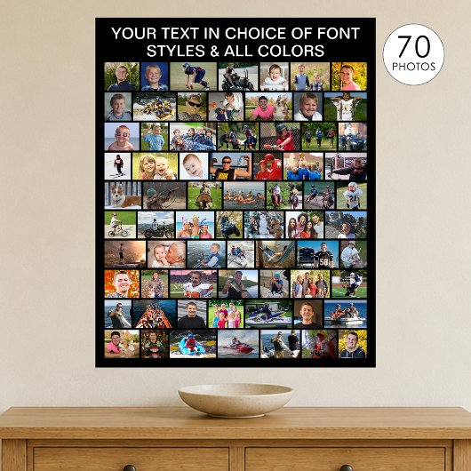 Poster Collage de photos personnalisé simple 70