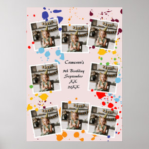 Poster Collage de photos pour la fête d'anniversaire des
