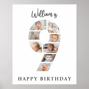 Poster Collage de photos tendance pour une fête d'anniver