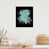 Poster Collage de poutres vert (Cuisine)