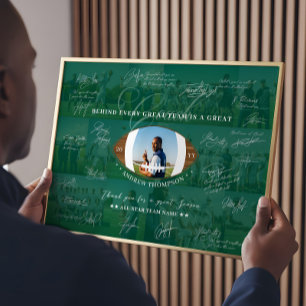 Poster Collage de signature d'équipe pour l'appréciation