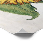 Poster Collage de Sunflower Vintage Damask (Coin)