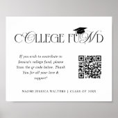 Poster Collage de typographie élégante, code QR du fonds (Devant)