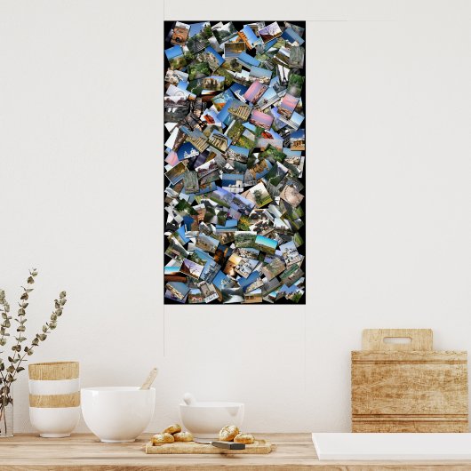 Poster collage de voyage (Cuisine)