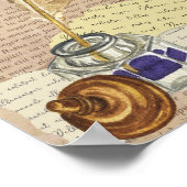 Poster Collage d'écriture vintage avec encre et Quill (Coin)