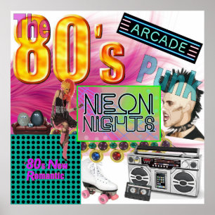 Poster Collage des années 80